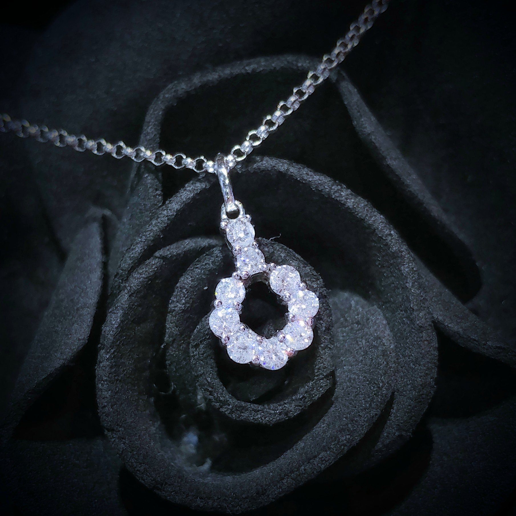 18K White Gold 0.25ct Diamond Pendant