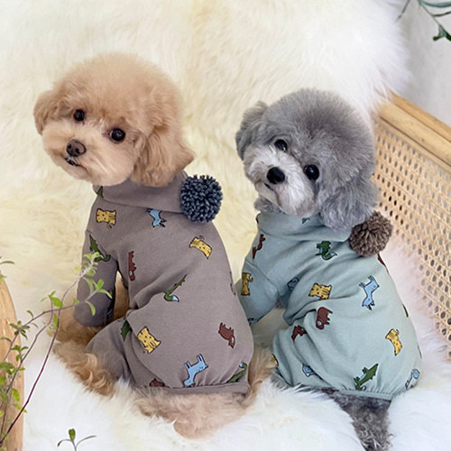 DearMyMom 非洲草原動物連帽連身褲