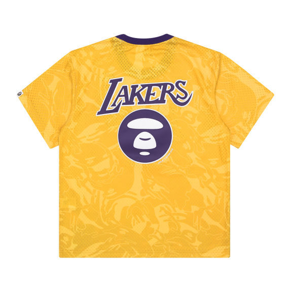 Aape x Mitchell \u0026 Ness Lakers mesh tee 