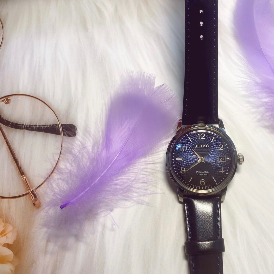 【SEIKO 精工】PRESAGE 調酒師系列皮帶機械錶 - 藍 4R35-04A0B 34mm 現代鐘錶