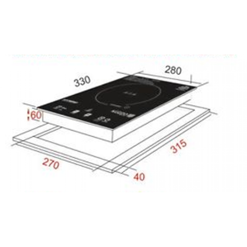 Kuzzo 德國德信 IH-202 2000W 嵌入式/座檯式 單頭電磁爐