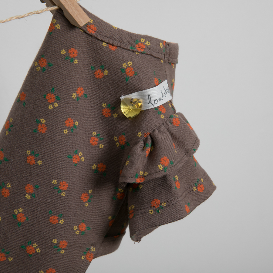 Louisdog 春荷袖小花T-Shirt