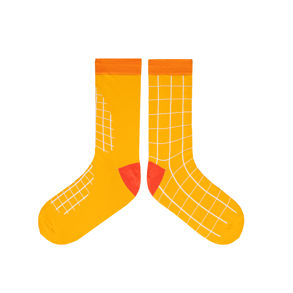 TwinSocks / 不對稱舒適中筒襪 - Mango