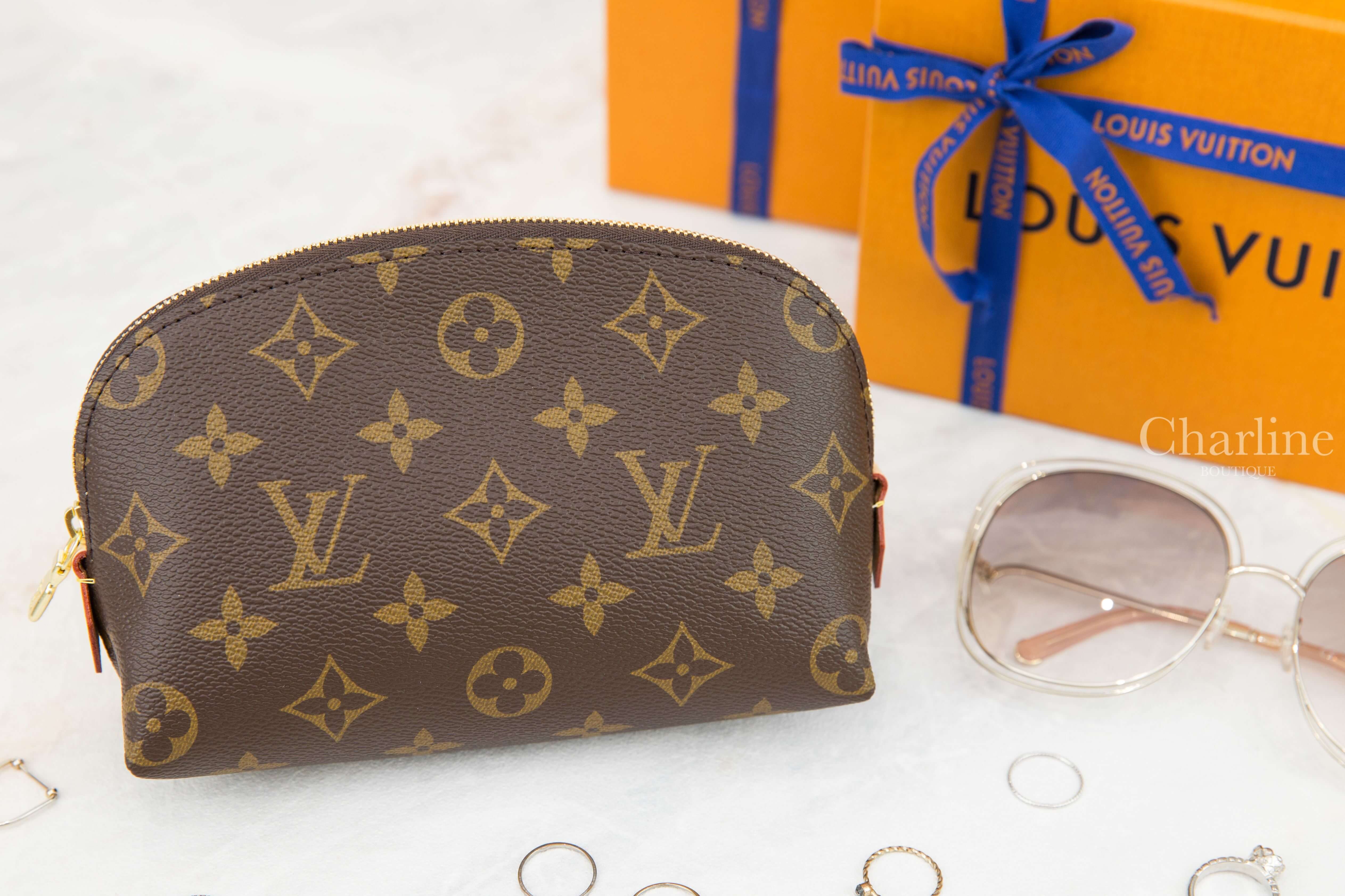 Louis Vuitton Cosmetic Pouch 咖啡色小型拉鍊化妝包