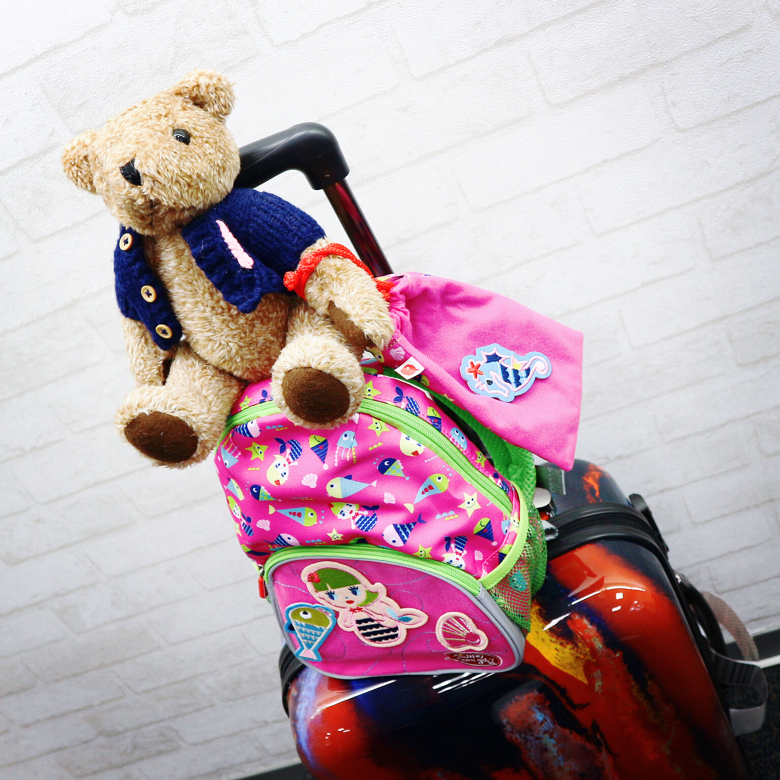 〖 Are We There Yet? 〗創意任意貼兒童防走失背包 - 美人魚