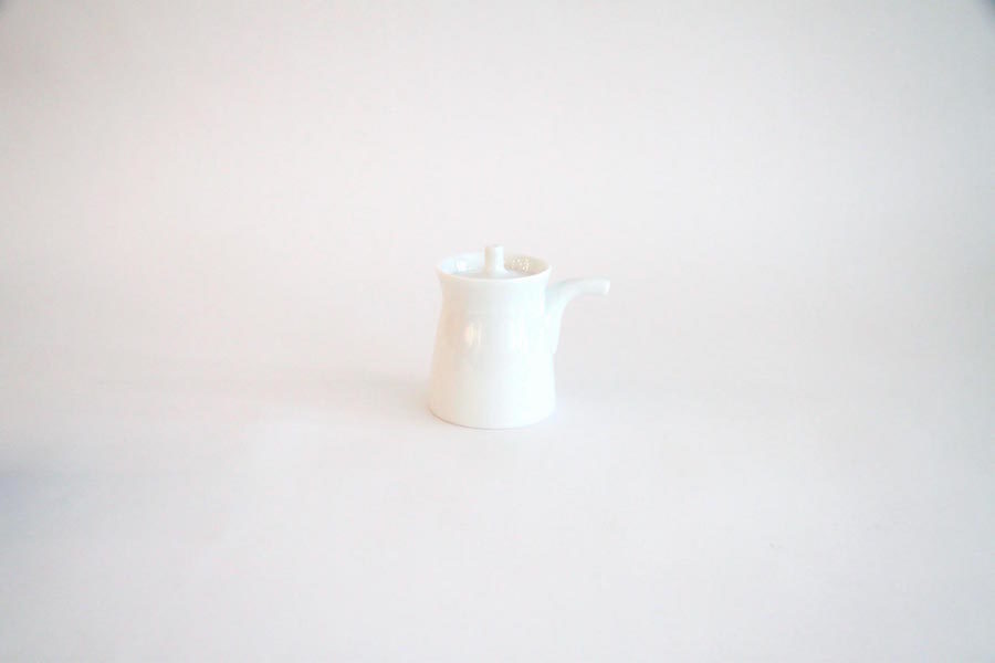 白山陶器-G型醬油瓶/小/白色