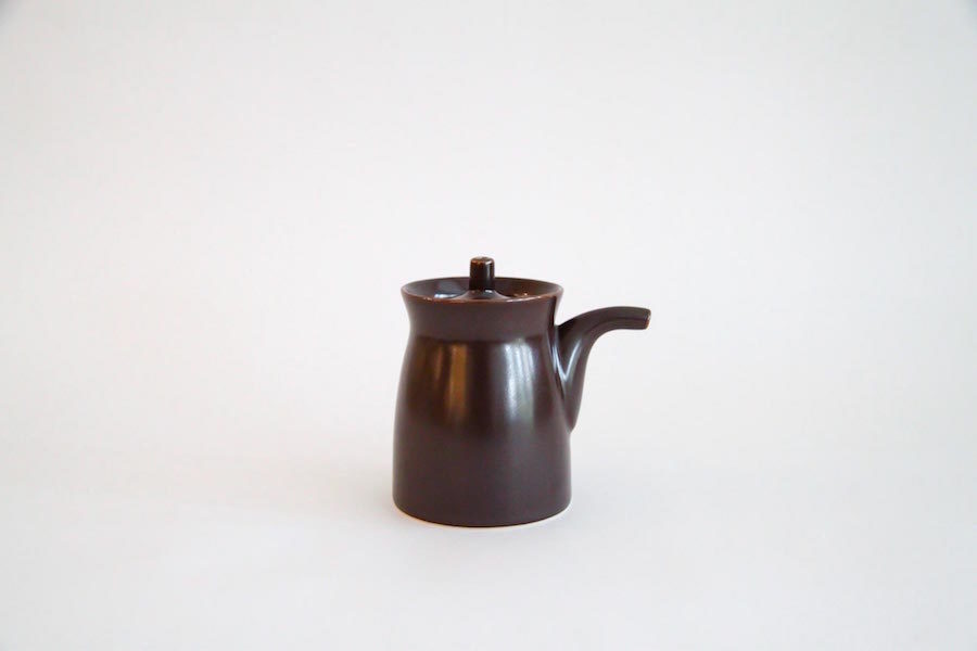 白山陶器-G型醬油瓶/大/茶/棕色