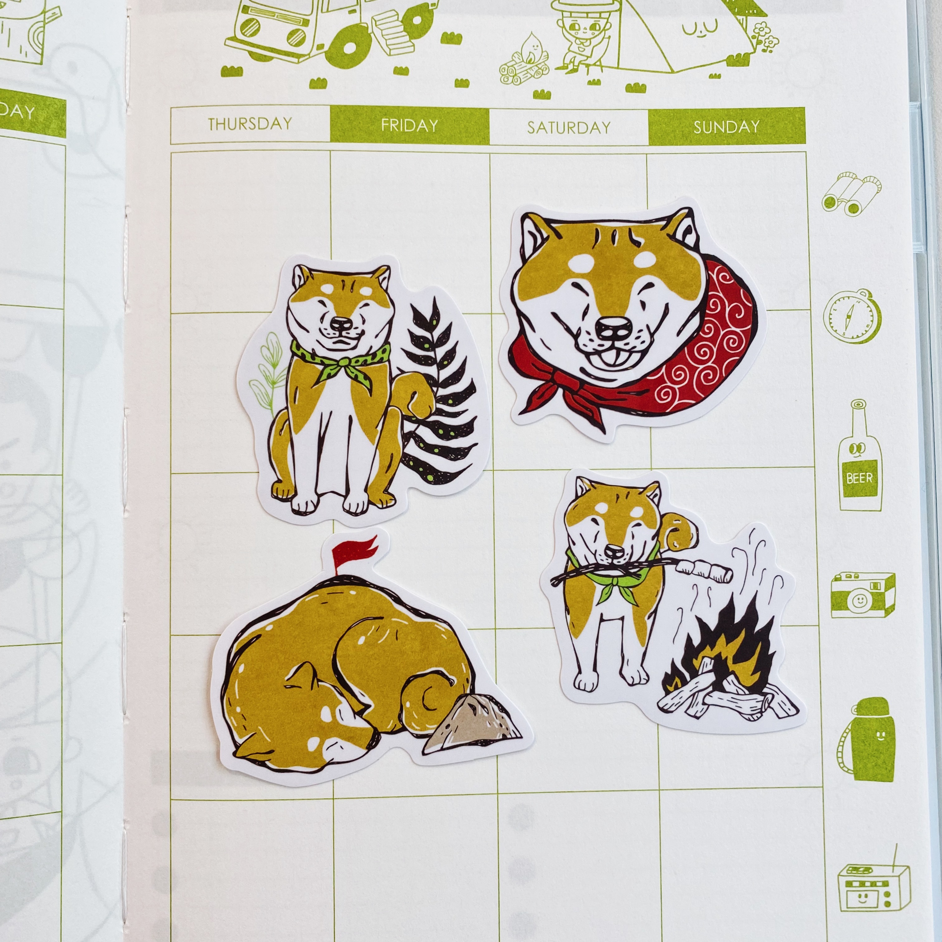 皮康 胖吉旅の途中 4入貼紙組