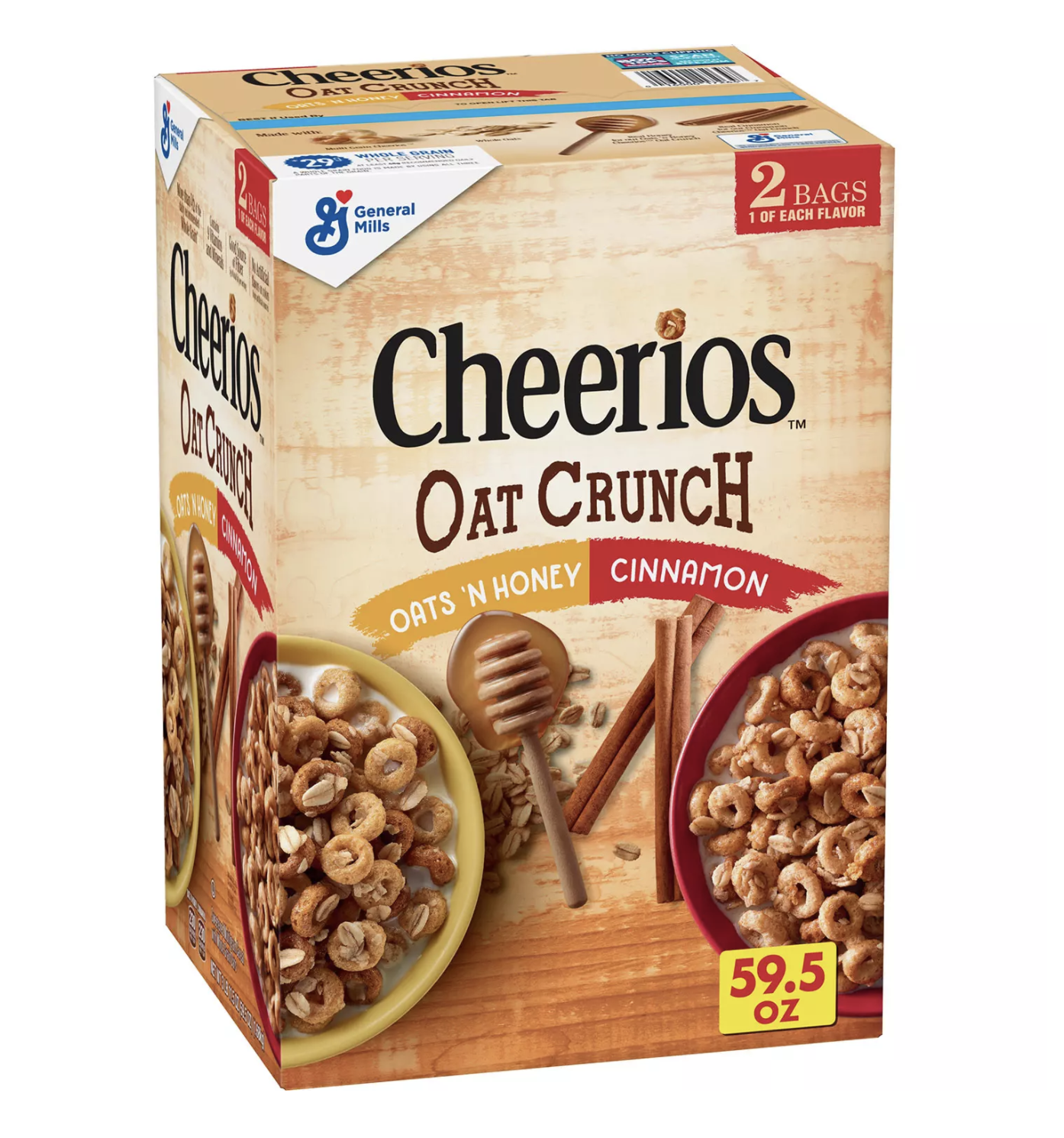 Cheerios Oat Crunch, Oats 'N Honey and Cinnamon, Variet