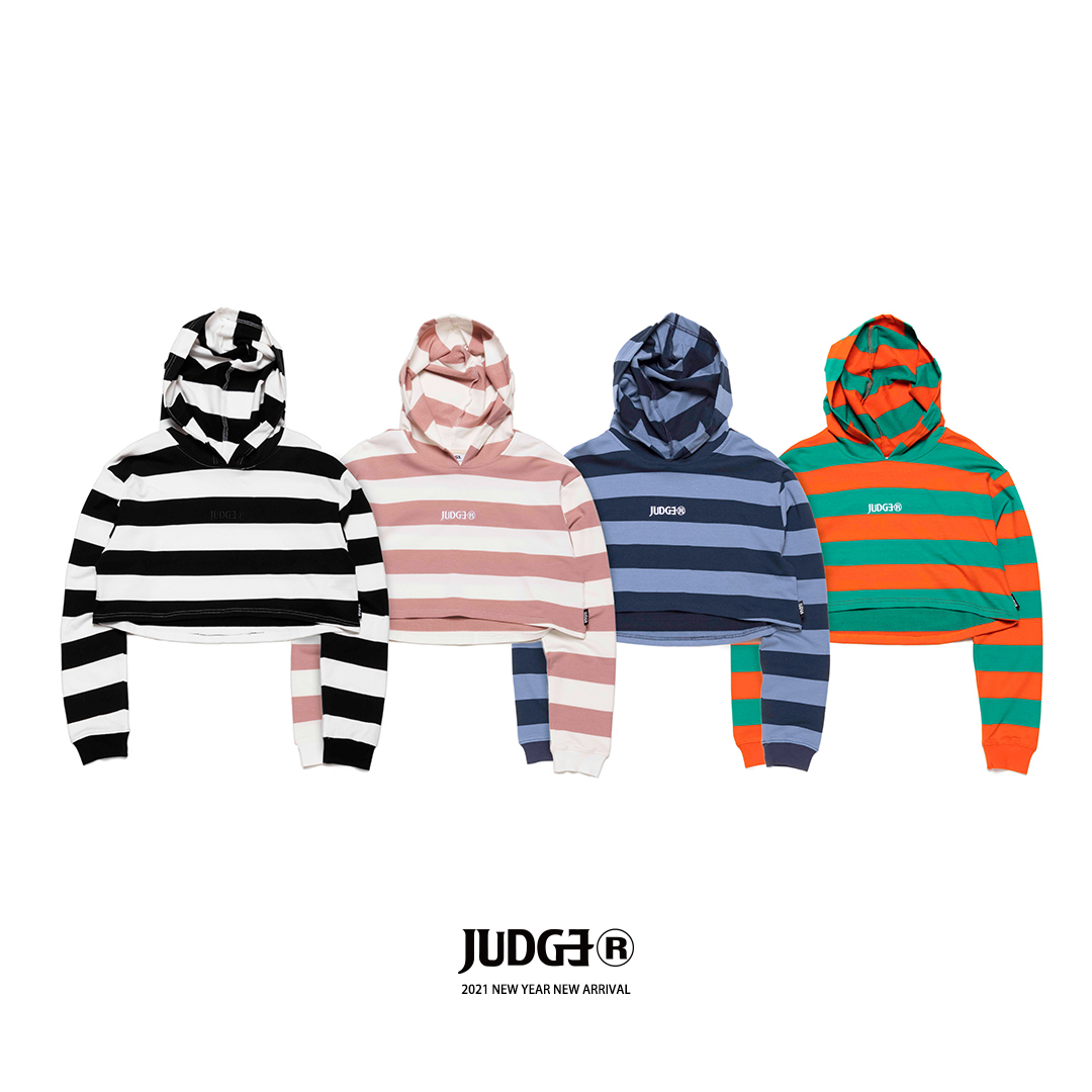 JUDGE NEW YEAR STRIPE CROSSED TOP [ 女版條紋 ]