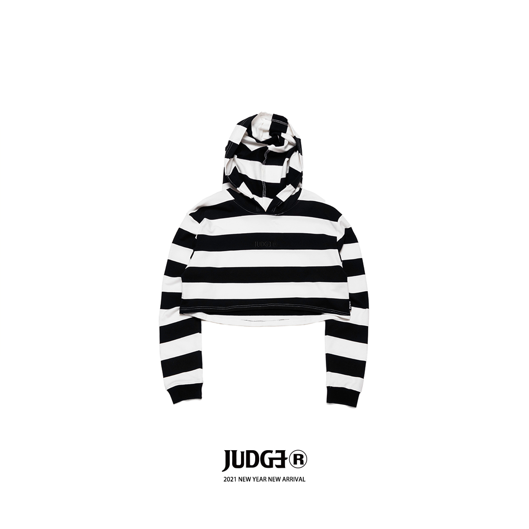 JUDGE NEW YEAR STRIPE CROSSED TOP [ 女版條紋 ]