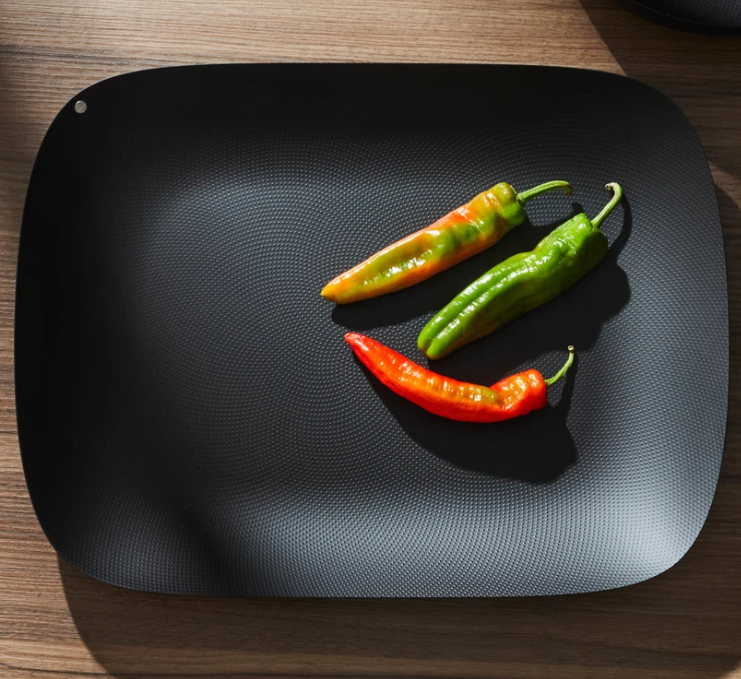 ALESSI MOIRE RECTANGULAR TRAY - BLACK
