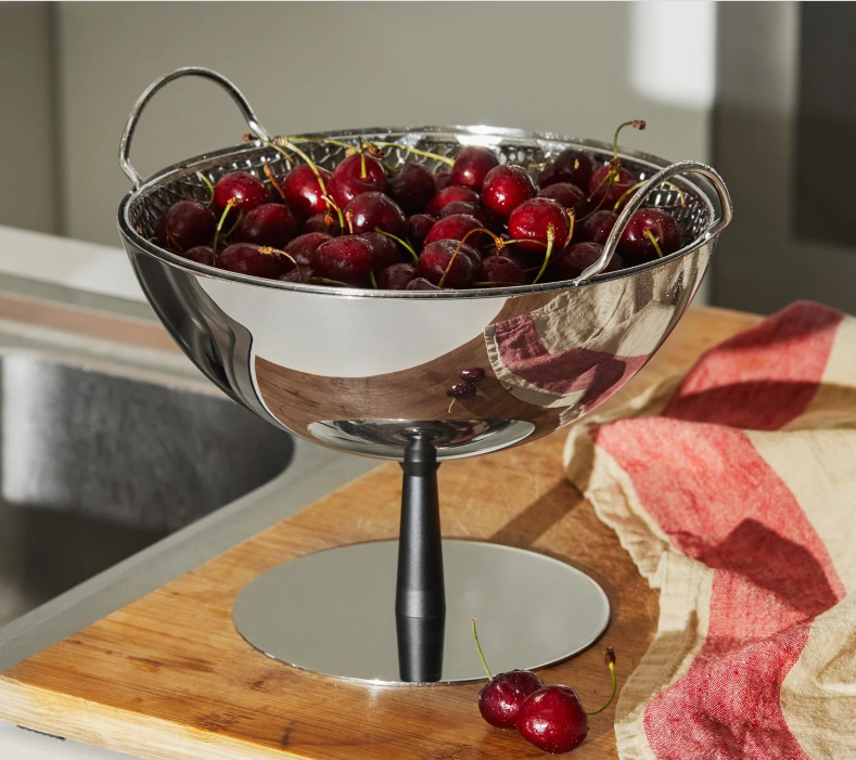ALESSI FRUIT BOWL/COLANDER - BLACK FOOT