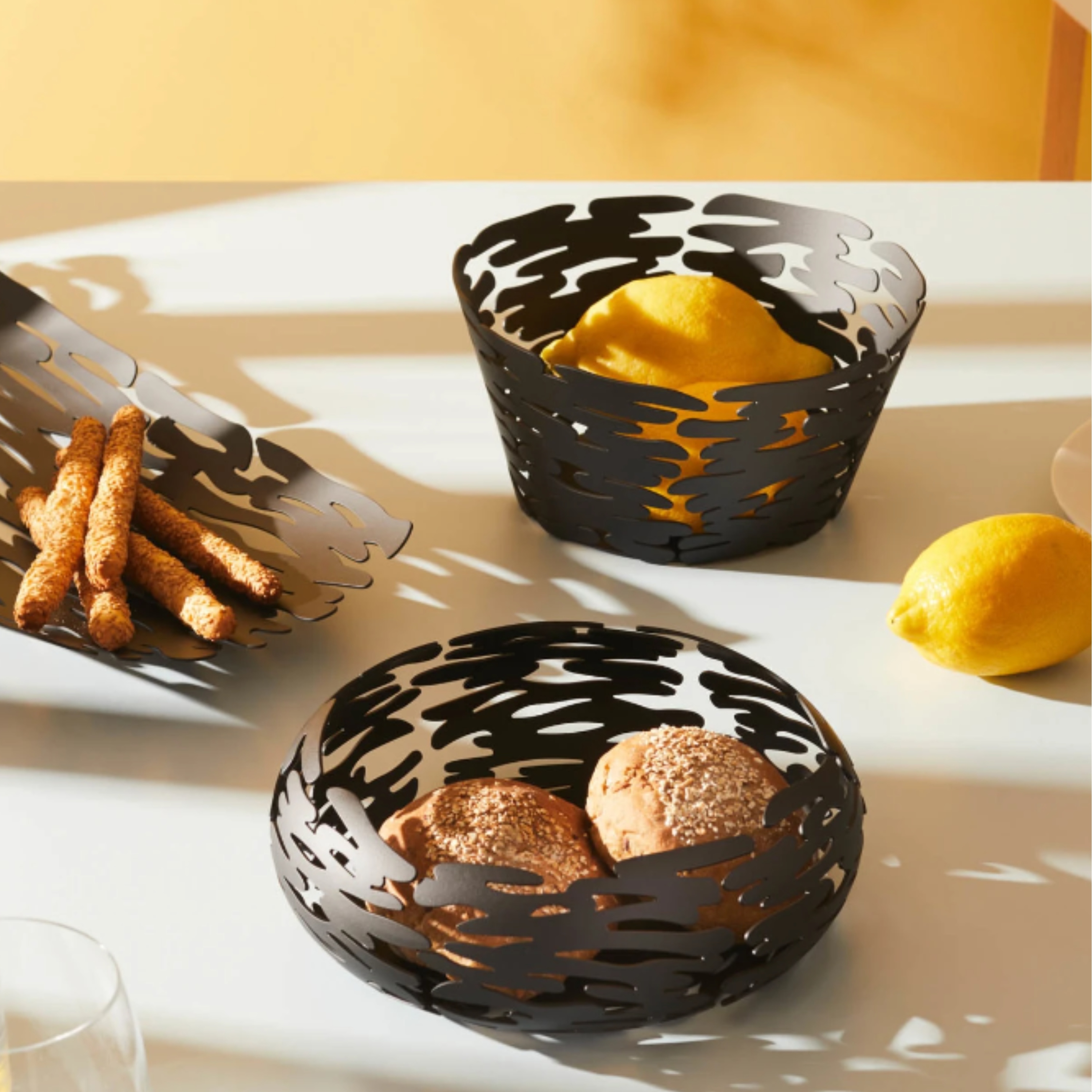 ALESSI BARKET SMALL BASKET 18CM  -  STAINLESS STEEL