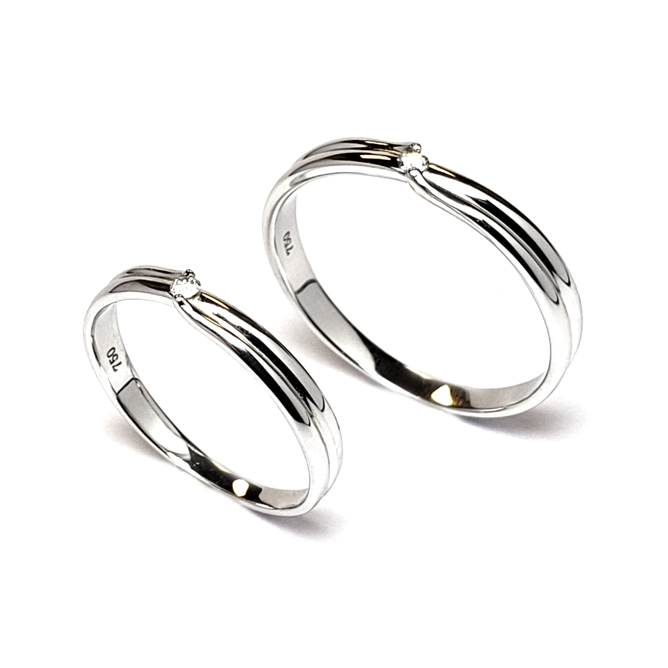 Touching Heart - Lady Friend 18K 白金 結婚戒指