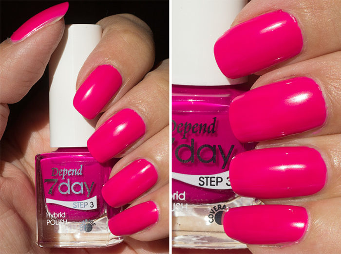 7day 仿GEL甲快乾甲油 7124 火辣桃紅色 (不透明)