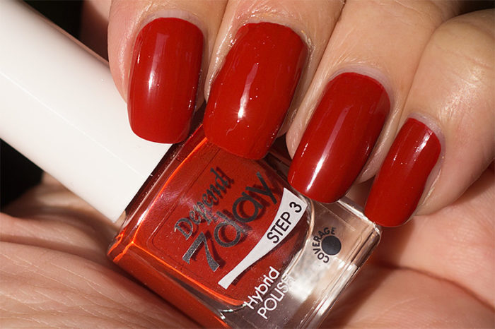 7day 仿GEL甲快乾甲油 7141 楓葉磚紅色 (不透明)