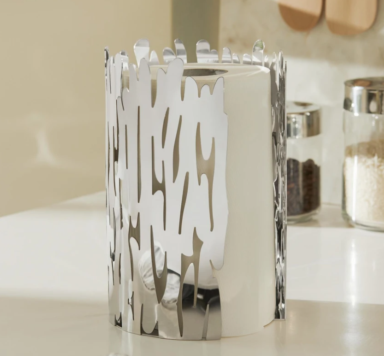 ALESSI BARKROLL KITCHEN ROLL HOLDER  -  STAINLESS STEEL