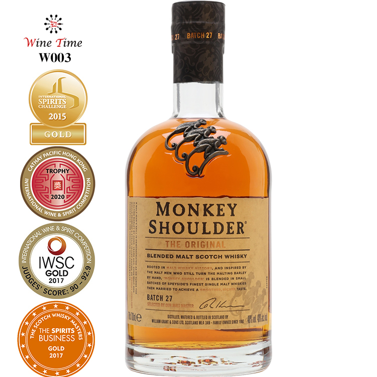 Monkey Shoulder Blended Malt Whisky｜International Wine & Spirit Competition 2017 Gold Medal
