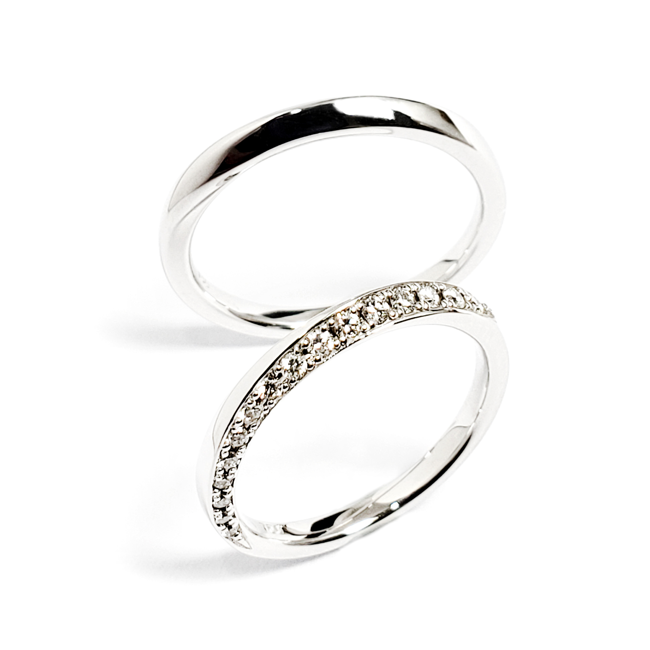 18K白金天然鑽石戒結婚戒指