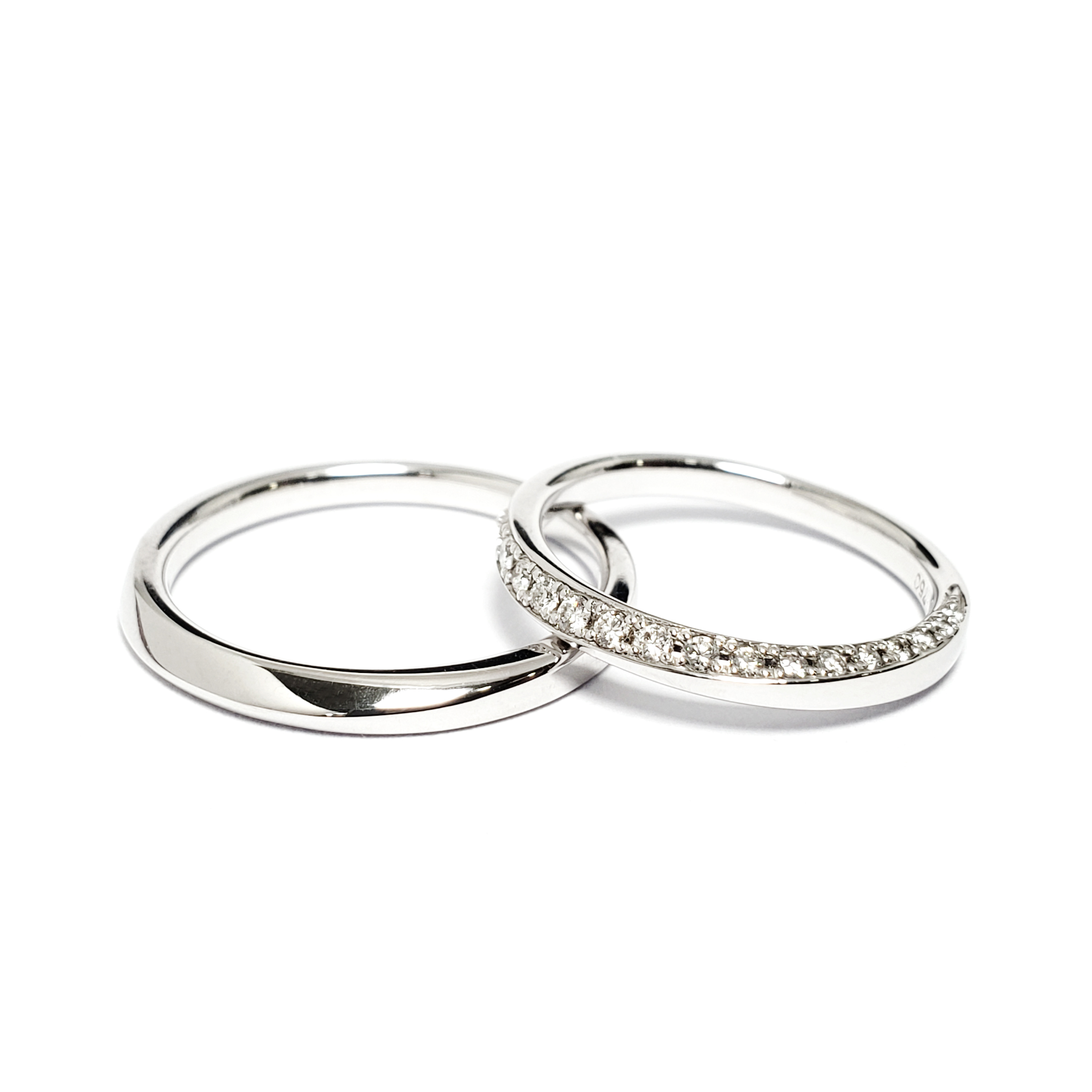 18K白金天然鑽石戒結婚戒指