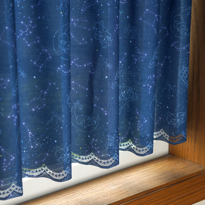 Sanrio Little Twin Stars 咖啡廳窗簾 120 x 45 cm 星座 #CM21C-93566