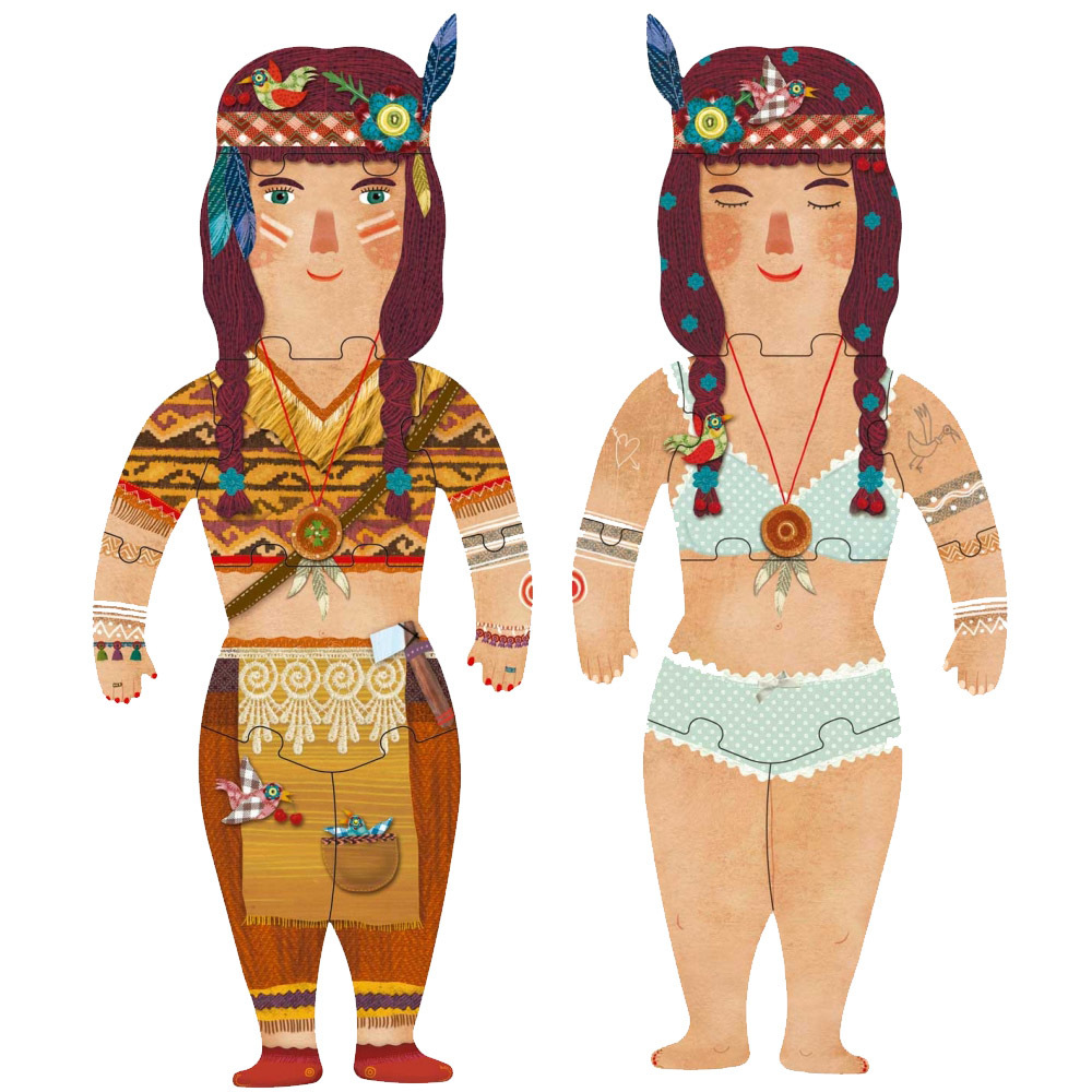 西班牙Londji 印地安少女雙面拼圖