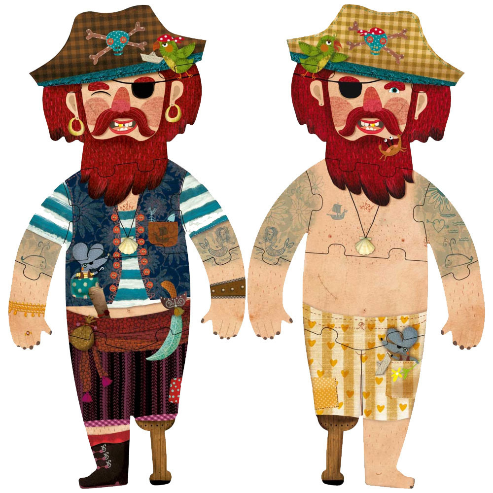 西班牙Londji 海盜王杰克雙面拼圖