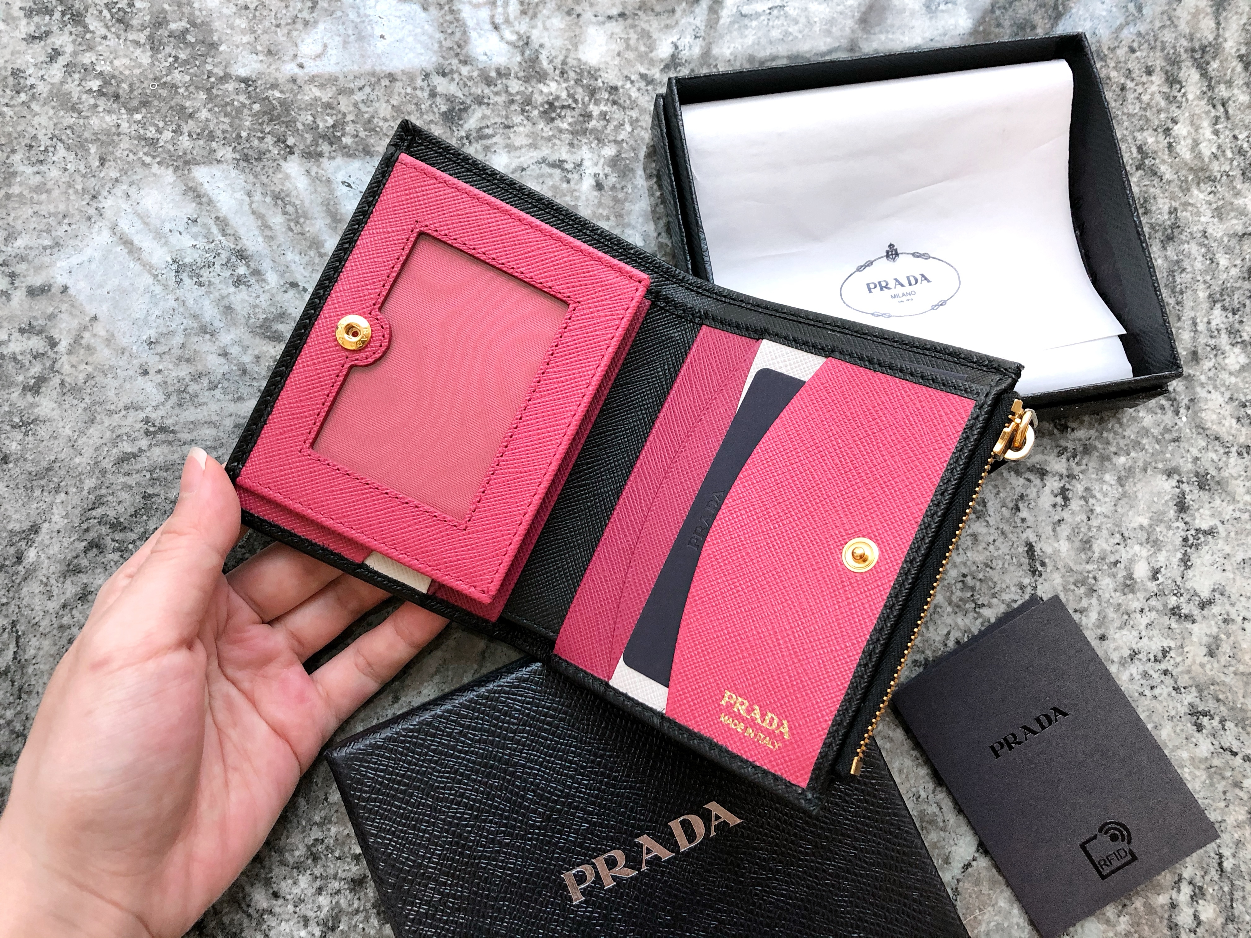PRADA Bifold ID Wallet