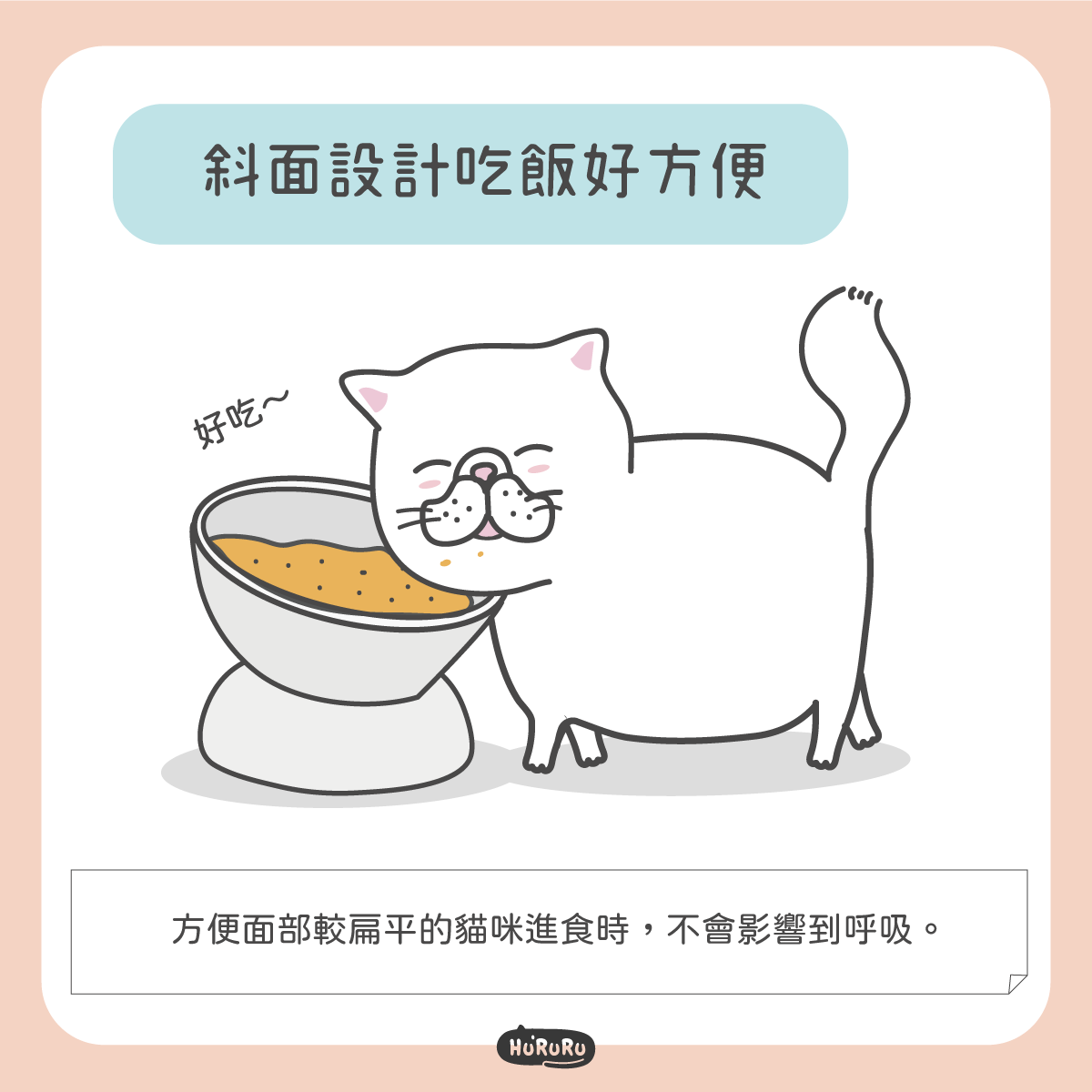貓碗斜面設計吃飯好方便