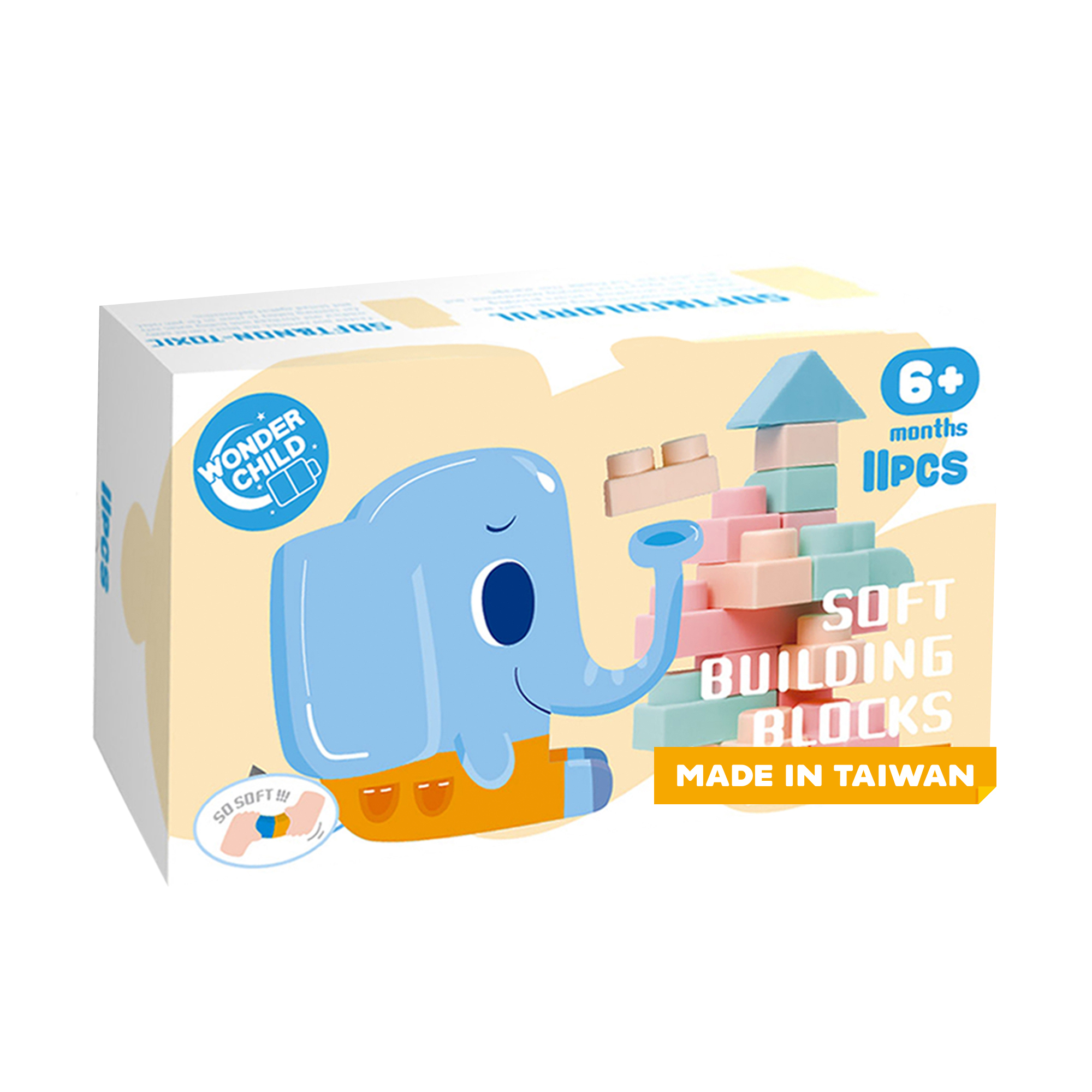 WonChi馬卡龍幼兒軟積木-11PCS(現貨)