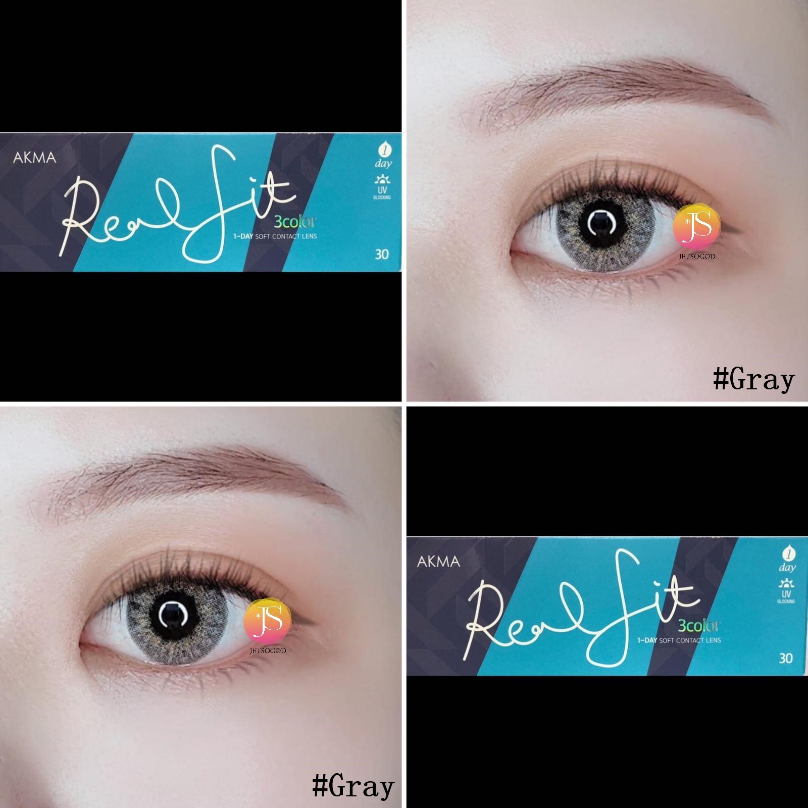 LensMe Real Fit 3Color 1 day(30片)(Gray)