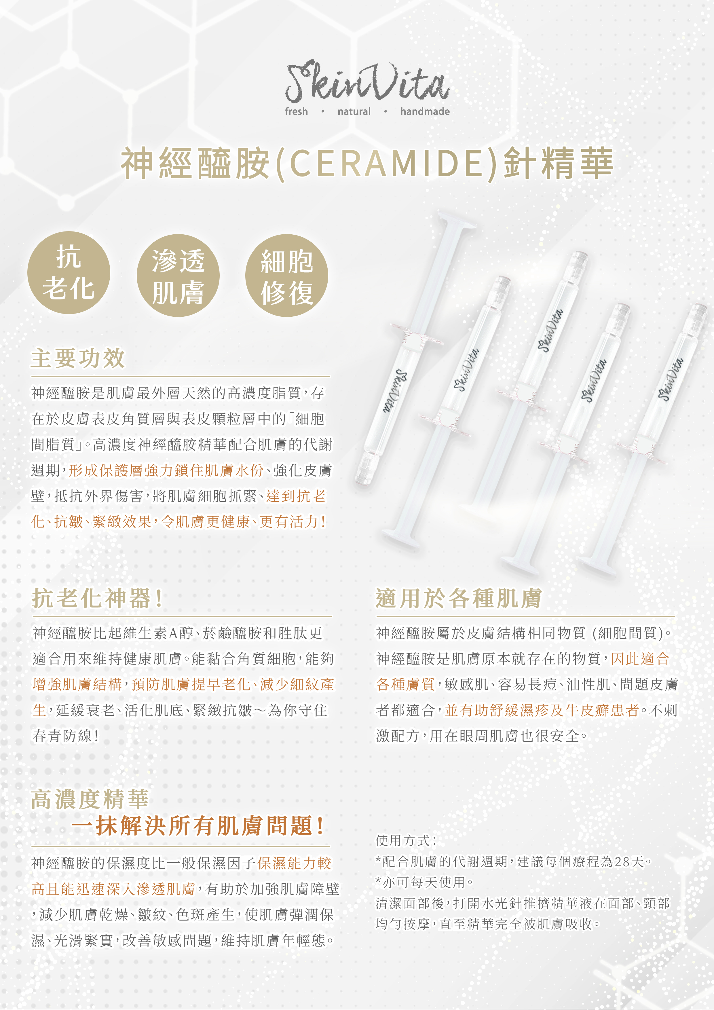 水光3D神經醯胺奇跡微緊緻填充精華