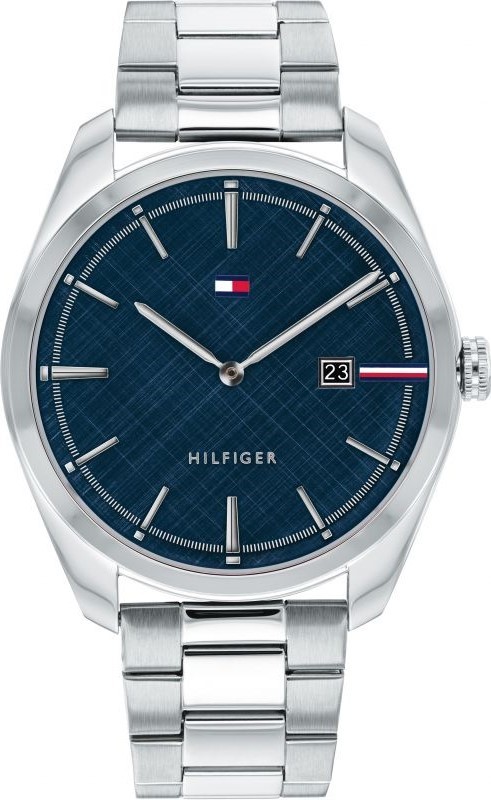 萬年鐘錶 - Tommy Hilfiger  簡約藍面經典男錶  1710426  錶徑44MM