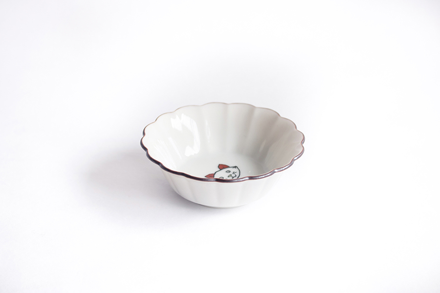 九谷燒 -菊小缽/子貓