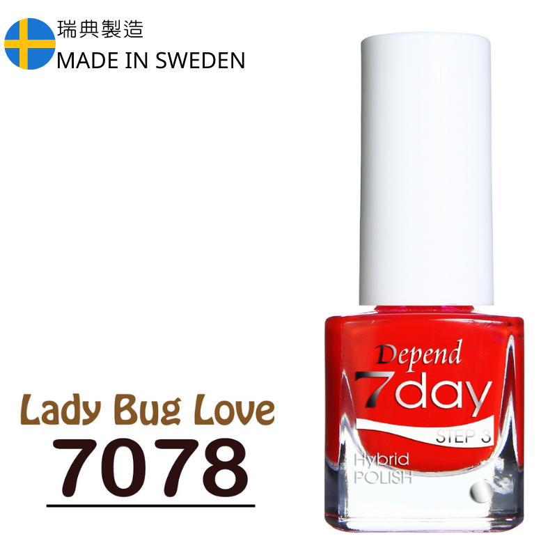 7day 仿GEL甲快乾甲油 7078 鮮紅色 (不透明)