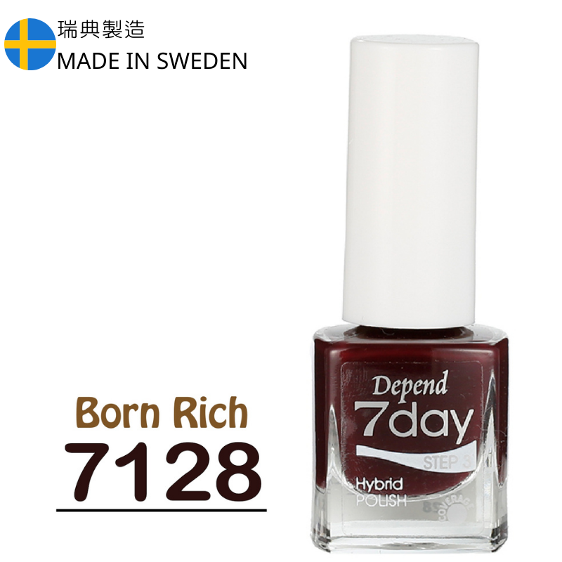 7day 仿GEL甲快乾甲油 7128 高貴紫紅色 (不透明)