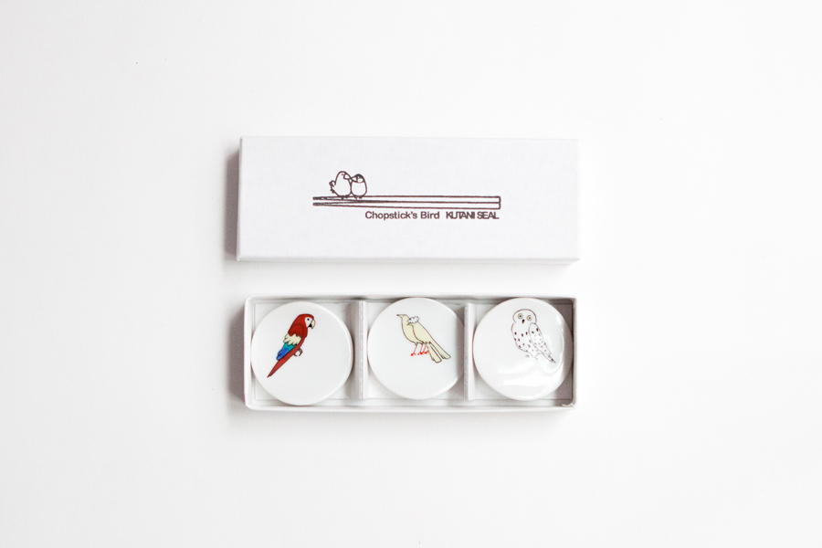 九谷燒 -小鳥筷架/C