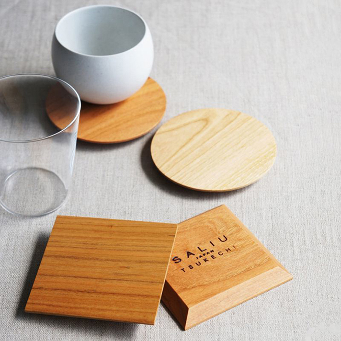日本製 山櫻木杯墊｜SALIU