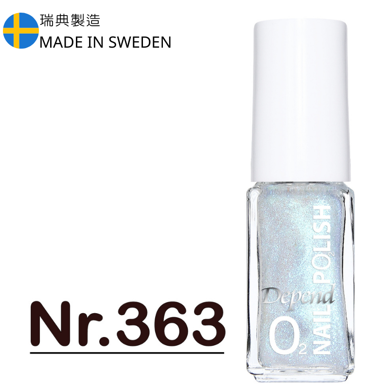 O2 甲油 363 人魚粉藍閃幻彩色 (透明)