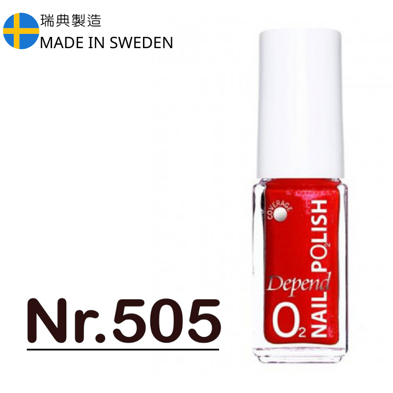 O2 甲油 505 鮮紅底色配桃紅珠光 (不透明)