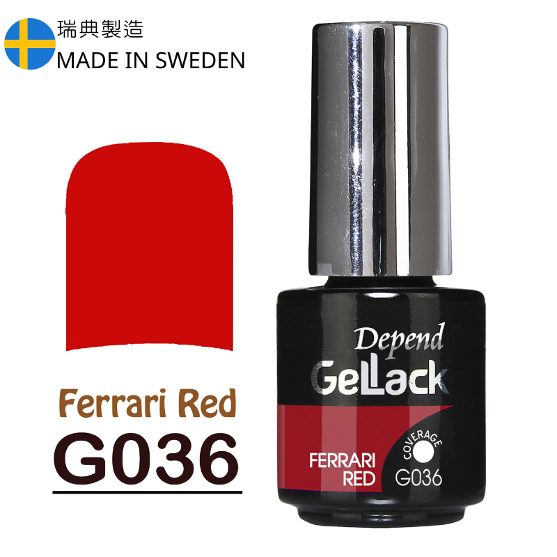 GELLACK GEL甲凝膠 036 法拉利橙紅色(不透明)