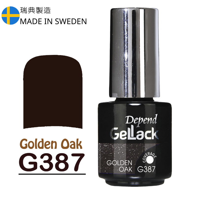 GELLACK GEL甲凝膠 387 啡黑色配金色閃粉(不透明)