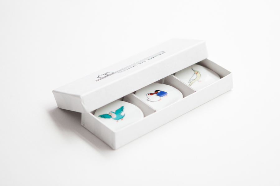 九谷燒 -小鳥筷架/F