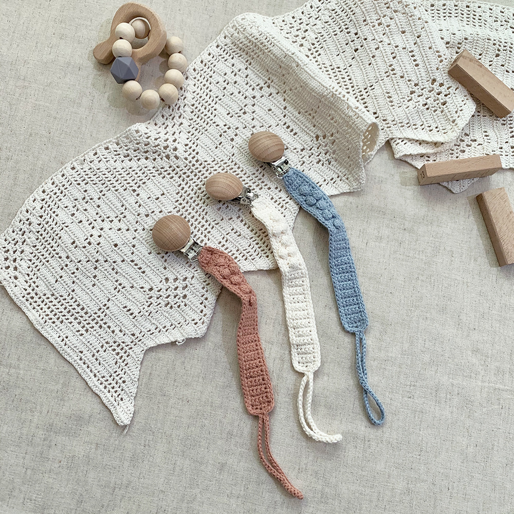 北歐手工編織奶嘴夾