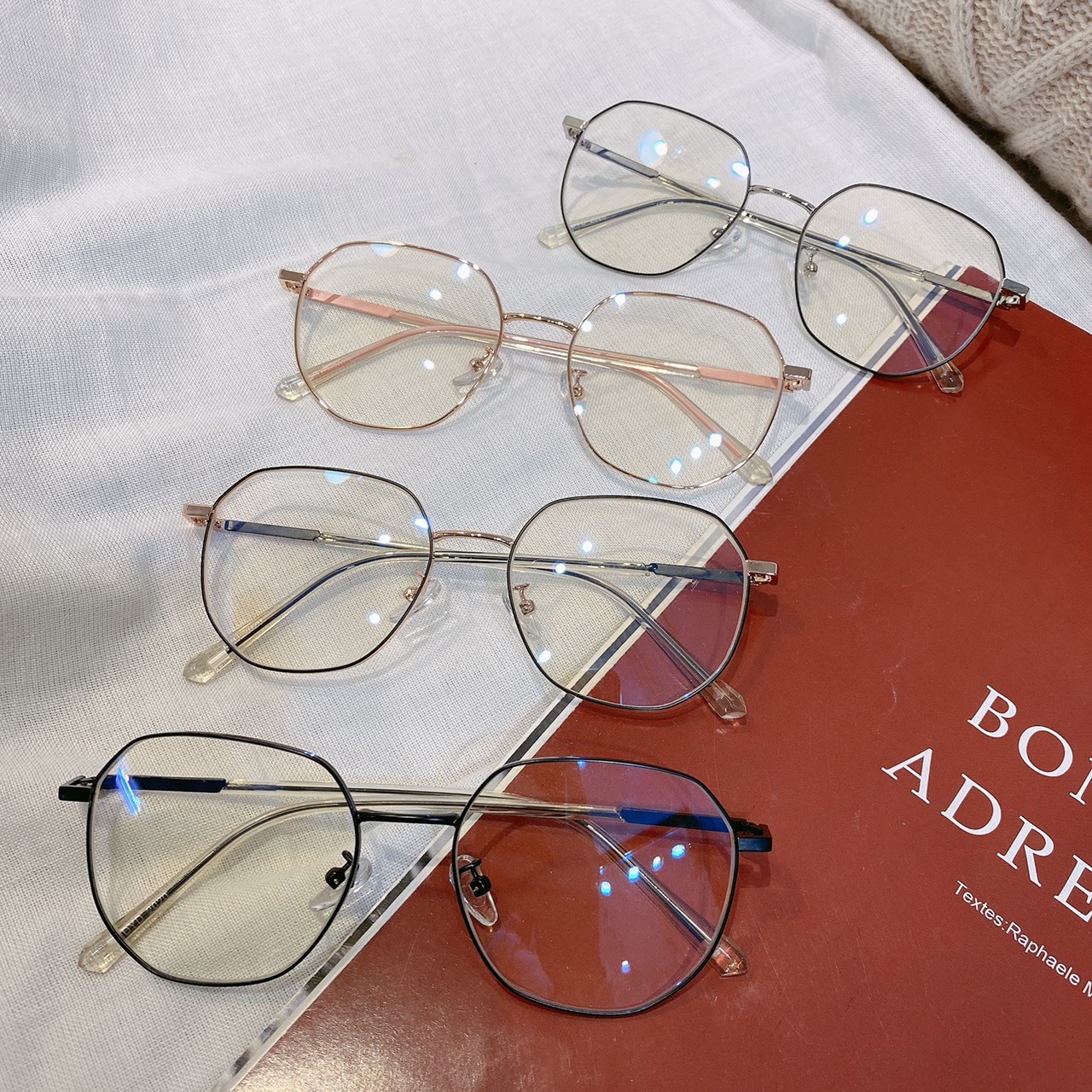 S092020 金屬復古小方框眼鏡/四色