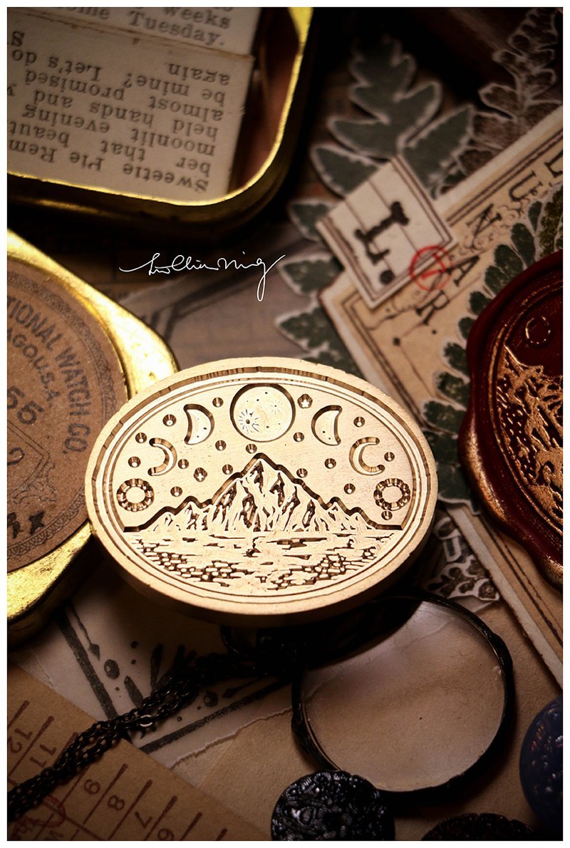 吉 封蠟印章組 - 月相（3x4cm）