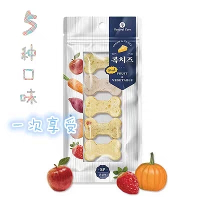 韩国NATURAL CORE鸡肉果蔬奶酪骨头 5pcs