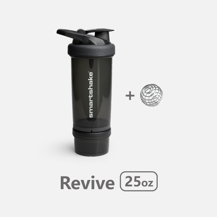 【Smartshake™】Revive｜25OZ｜層盒搖搖杯｜曜石黑｜附316不鏽鋼球