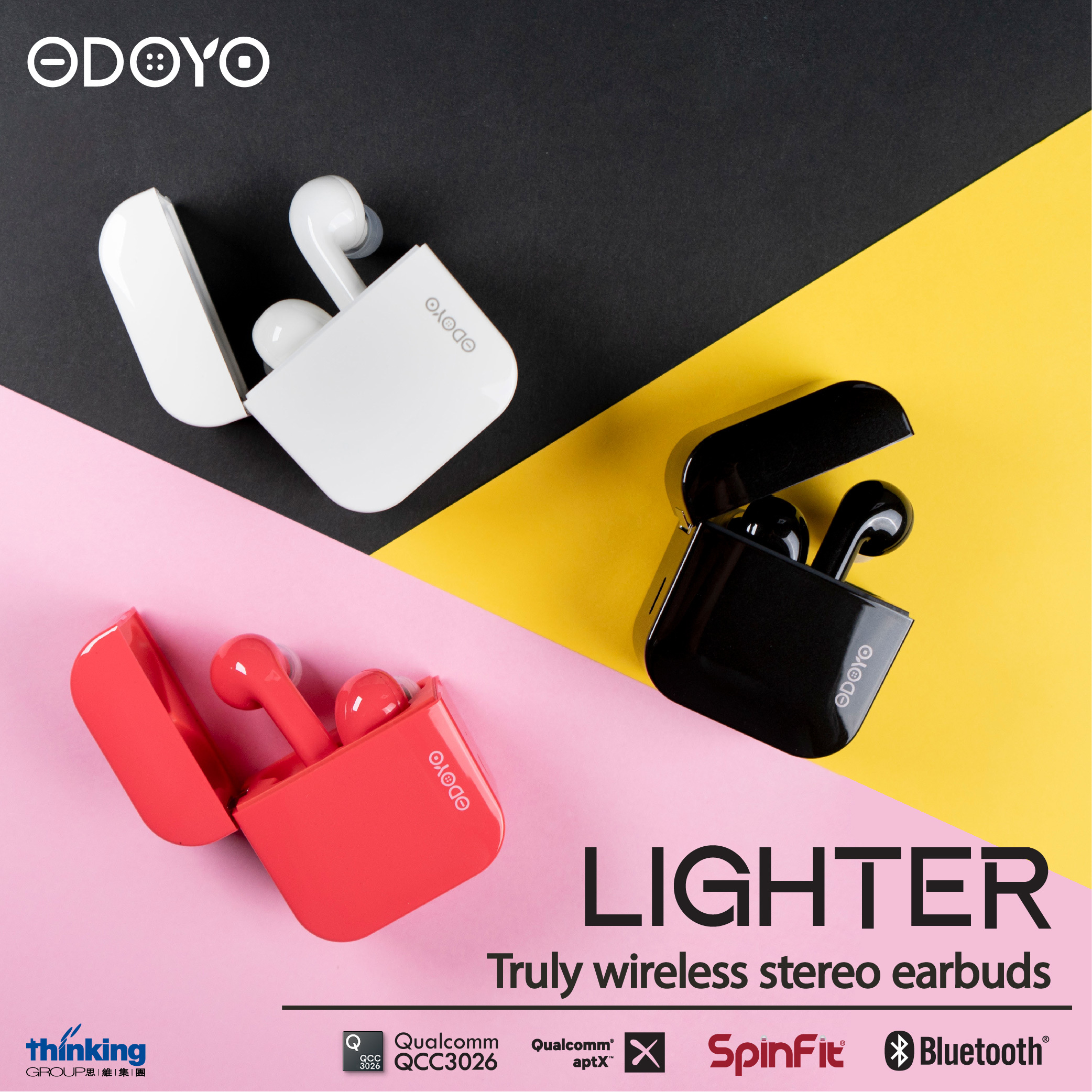 odoyo lighter truly wireless stereo earbuds